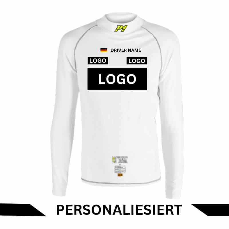 P1 FIA Elite Comfort Fit inkl. Namen und Logos beidseitig bedruckt